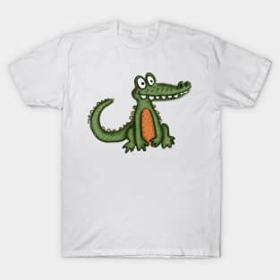 Cute Aligator Drawing T-Shirt